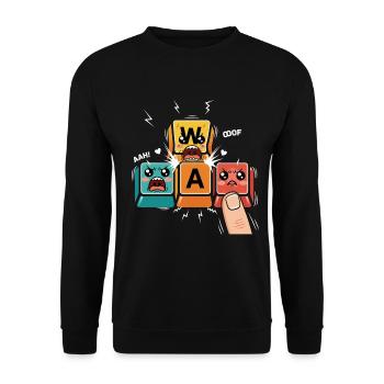 WASD Gamer Kawaii - Unisex Sweatshirt - black - Front - Alina (178cm) & Michal (187cm)