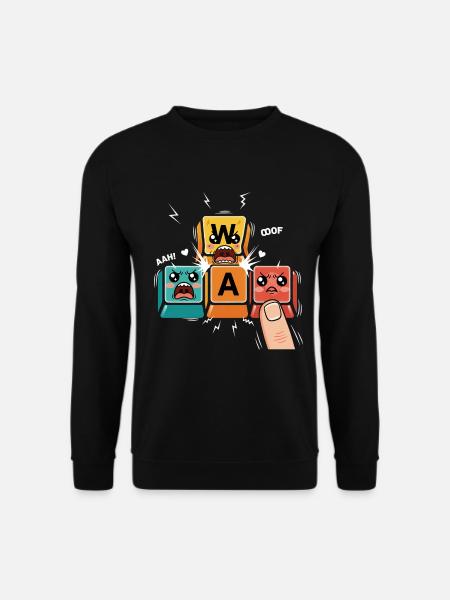 WASD Gamer Kawaii - Unisex Sweatshirt - black