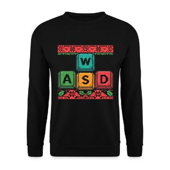 WASD Gaming Christmas - Unisex Sweatshirt - black - Front - Alina (178cm) & Michal (187cm)