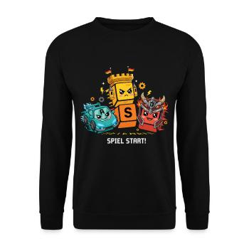 WASD Gaming Gamer Kawaii - Unisex Sweatshirt - black - Front - Alina (178cm) & Michal (187cm)