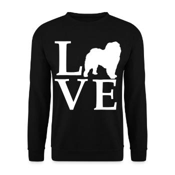 Chow Chow - Unisex Pullover - Schwarz - Vorne - Alina (178cm) & Michal (187cm)
