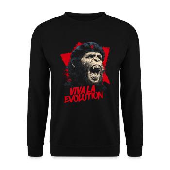 Viva La Evolution - Sweat-shirt Unisexe - noir - Devant - Alina (178cm) & Michal (187cm)