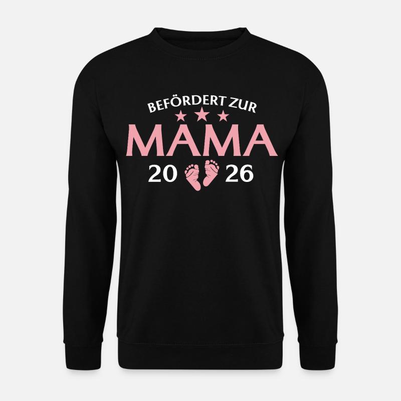 Mutter 2026 Befördert zur Mama - Unisex Pullover - Schwarz
