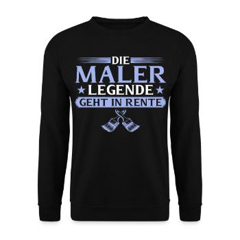 Peintre à la retraite, légende à la retraite - Sweat-shirt Unisexe - noir - Devant - Alina (178cm) & Michal (187cm)