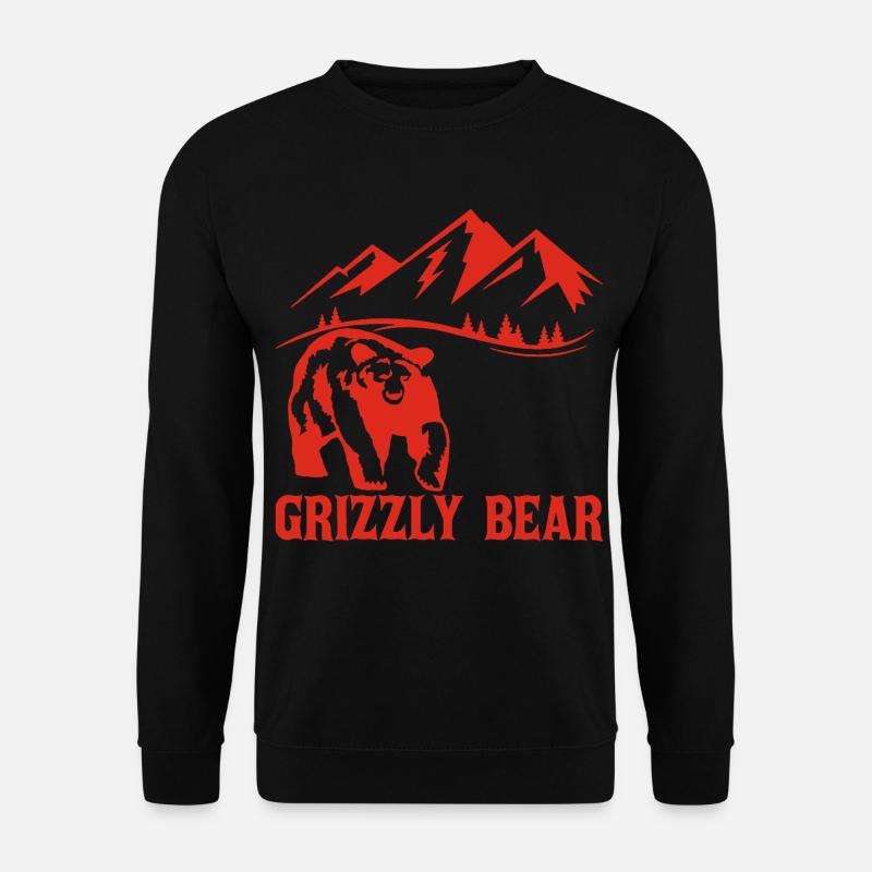 Wandern mit einem Bären (rot) - Unisex Pullover - Schwarz