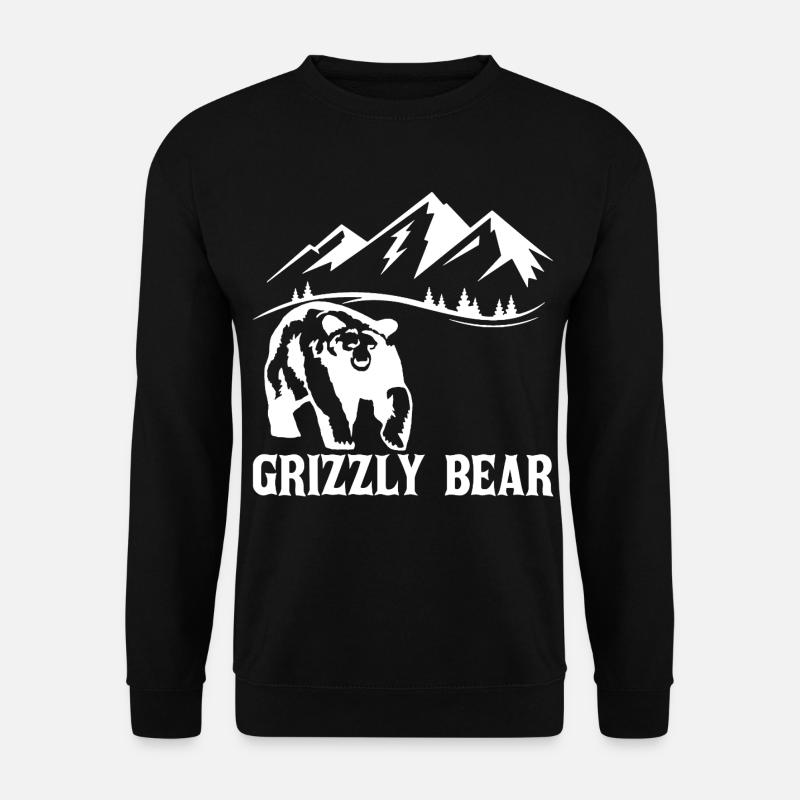 Hiking with a (white) bear - Unisex Sweatshirt - black