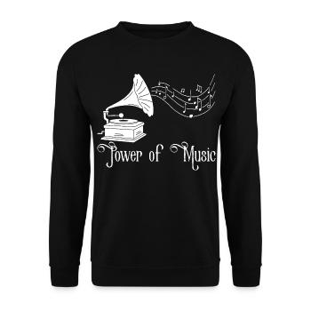 Le pouvoir de la musique vintage (blanc) - Sweat-shirt Unisexe - noir - Devant - Alina (178cm) & Michal (187cm)
