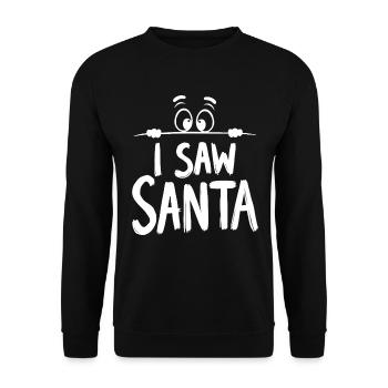 I Saw Santa Claus - Unisex Sweatshirt - black - Front - Alina (178cm) & Michal (187cm)
