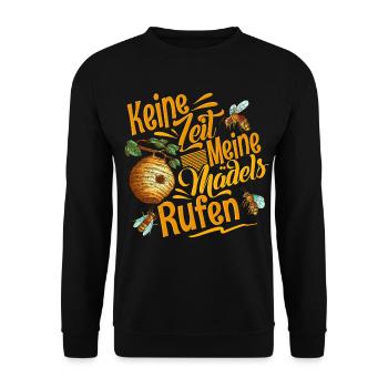 Imker - Unisex Pullover - Schwarz - Vorne - Alina (178cm) & Michal (187cm)