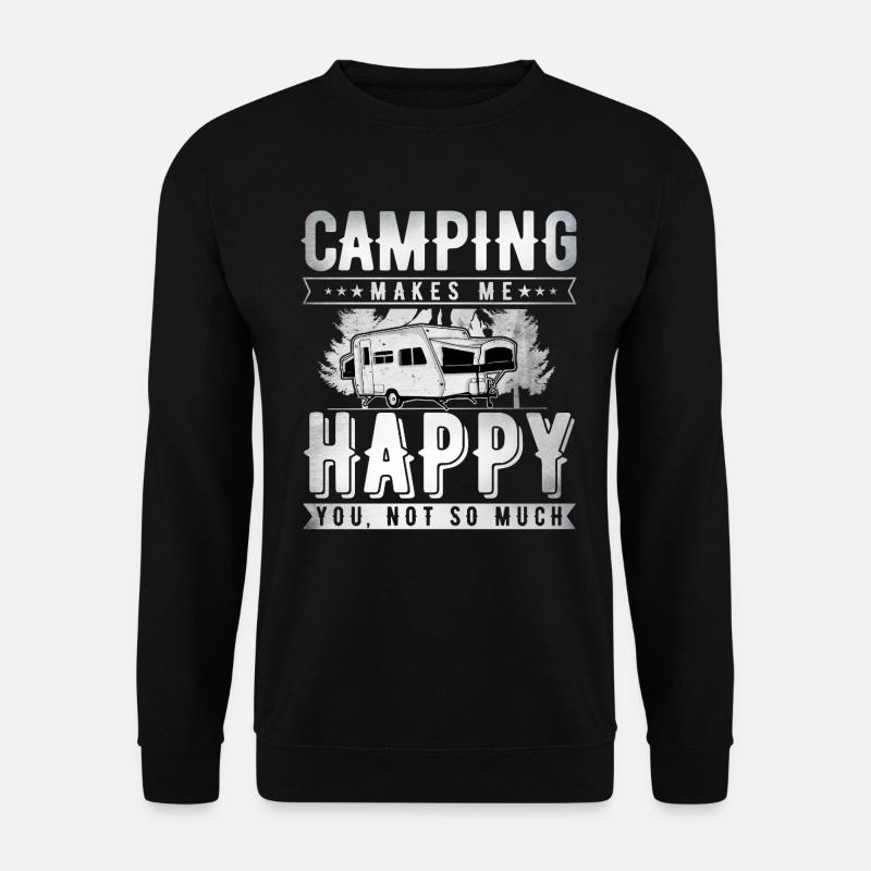 Camping  - Unisex Pullover - Schwarz