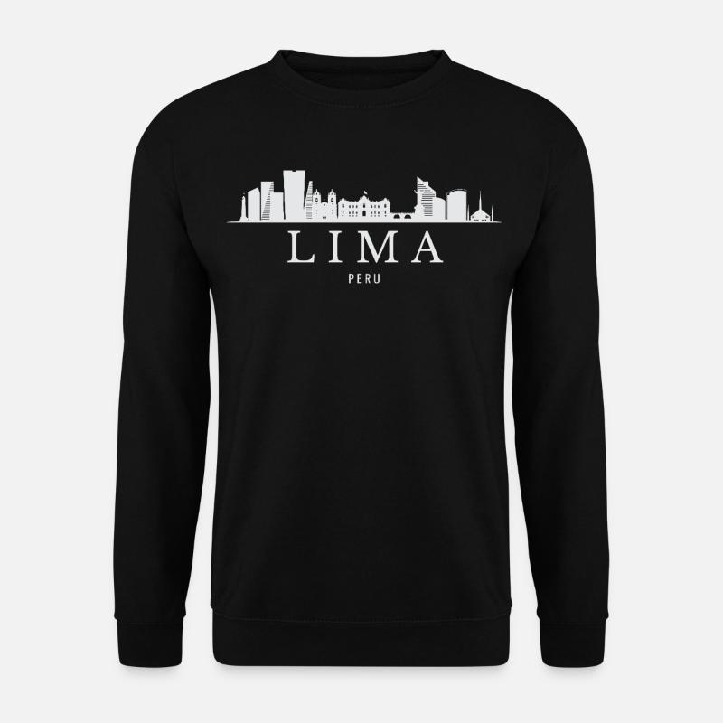 Lima Skyline, Lima Peru - Unisex Pullover - Schwarz
