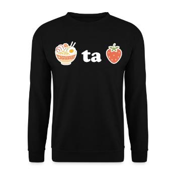 Bringen Sie Ihre Erdbeere zurück - Bringen Sie Ihre Erdbeere zurück - Unisex Pullover - Schwarz - Vorne - Alina (178cm) & Michal (187cm)