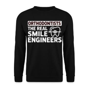 Dental Expert Structural Alignment Engineer Gear  - Unisex Sweatshirt - black - Front - Alina (178cm) & Michal (187cm)