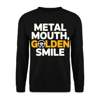 Dental Expert Braces Patient Success Gear  - Unisex Sweatshirt - black - Front - Alina (178cm) & Michal (187cm)