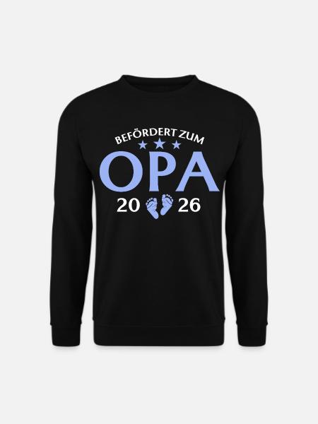Großvater 2026 Befördert zur Opa - Unisex Pullover - Schwarz