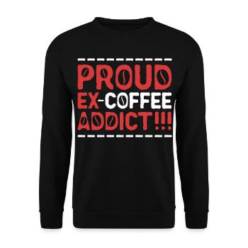 Kaffeeentzug Koffeinfrei Ex-Kaffeetrinker - Unisex Pullover - Schwarz - Vorne - Alina (178cm) & Michal (187cm)