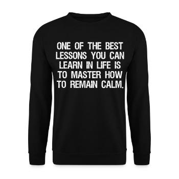 one of the best lessons you can learn in life - Unisex Sweatshirt - black - Front - Alina (178cm) & Michal (187cm)