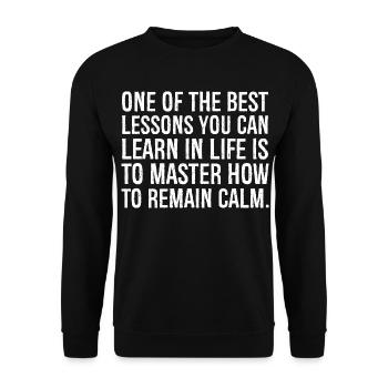 one of the best lessons you can learn in life - Unisex Sweatshirt - black - Front - Alina (178cm) & Michal (187cm)