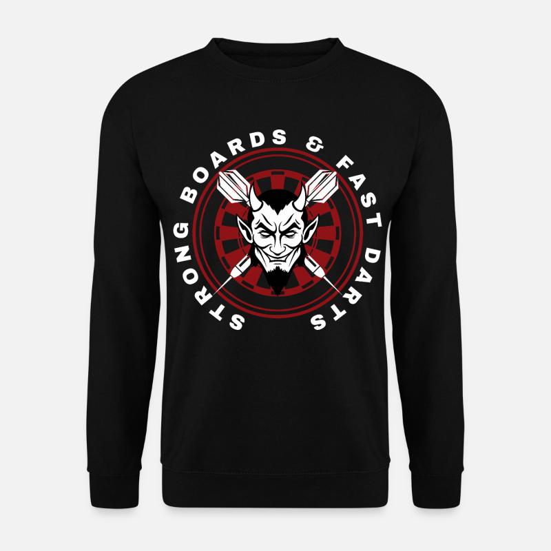 DARTS, DARTBOARD AND DEVIL  - Unisex Pullover - Schwarz