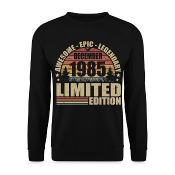 Décembre 1985 - Édition Limitée Décembre 1985 - Sweat-shirt Unisexe - noir - Devant - Alina (178cm) & Michal (187cm)