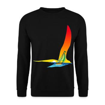 L'oiseau et le voilier - Sweat-shirt Unisexe - noir - Devant - Alina (178cm) & Michal (187cm)