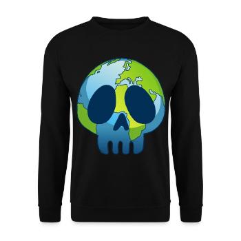Le crâne de la planète Terre - Sweat-shirt Unisexe - noir - Devant - Alina (178cm) & Michal (187cm)