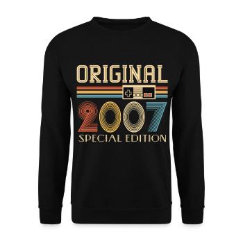 Gamer 18. Geburtstag 18 Jahre Original 2007 - Unisex Pullover - Schwarz - Vorne - Alina (178cm) & Michal (187cm)