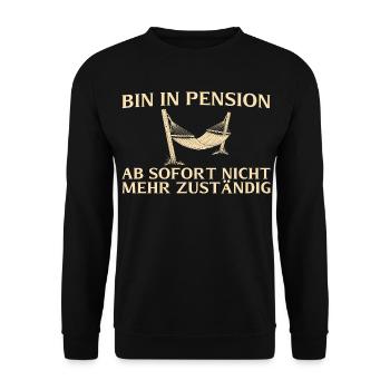 Pension Plus responsable - Retraité - Sweat-shirt Unisexe - noir - Devant - Alina (178cm) & Michal (187cm)