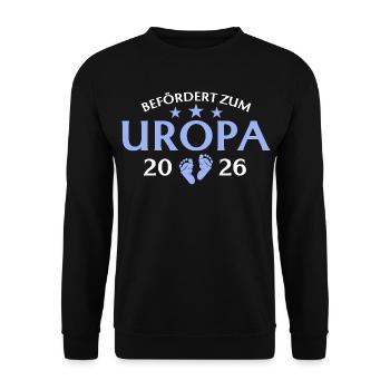 Arrière-grand-père 2026 Promu arrière-grand-père - Sweat-shirt Unisexe - noir - Devant - Alina (178cm) & Michal (187cm)