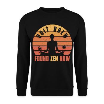 Kaffeeentzug Ex-Kaffeetrinker Quit Brew - Unisex Pullover - Schwarz - Vorne - Alina (178cm) & Michal (187cm)