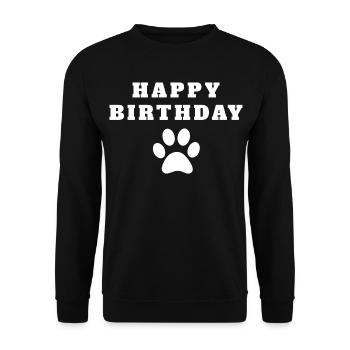 Joyeux anniversaire chien - Sweat-shirt Unisexe - noir - Devant - Alina (178cm) & Michal (187cm)