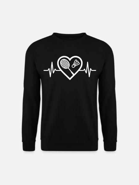 Heart + Badminton – Badminton Passion - Unisex Sweatshirt - black