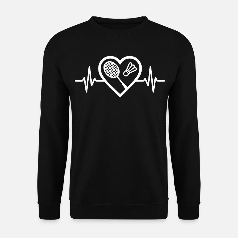 Heart + Badminton – Badminton Passion - Unisex Sweatshirt - black
