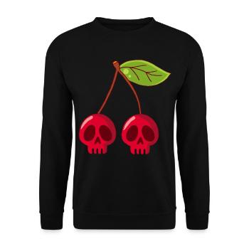 Crânes de cerises - Sweat-shirt Unisexe - noir - Devant - Alina (178cm) & Michal (187cm)