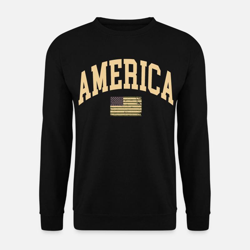 Amerika Camouflage Flagge - Unisex Pullover - Schwarz