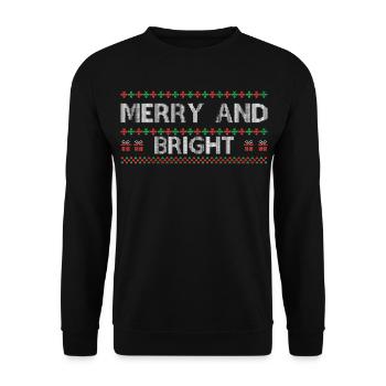 Ugly Christmas Sweater Ugly Christmas Gift Idea - Unisex Sweatshirt - black - Front - Alina (178cm) & Michal (187cm)