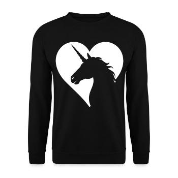 Cute Unicorn Magical - Unisex Sweatshirt - black - Front - Alina (178cm) & Michal (187cm)