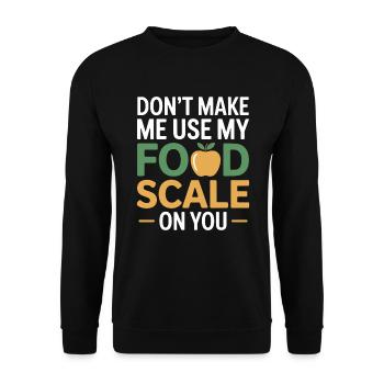 Professional Nutritionist Precision Measurement  - Unisex Sweatshirt - black - Front - Alina (178cm) & Michal (187cm)