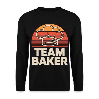Team Baker Retro - Unisex Sweatshirt - black - Front - Alina (178cm) & Michal (187cm)