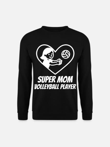 Super Mom Volleyball – Heart Player - Unisex Sweatshirt - black
