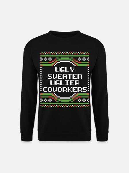 Büro Ugly Christmas Sweater Bürohumor Pulli - Unisex Pullover - Schwarz