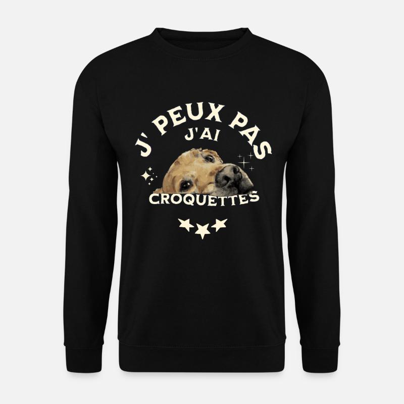 Ich kann nicht. Ich esse Trockenfutter. - Unisex Pullover - Schwarz