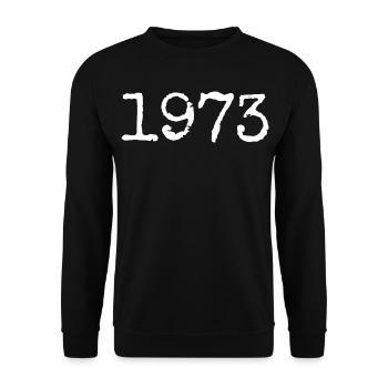 Legendär seit 1973 - Unisex Pullover - Schwarz - Vorne - Alina (178cm) & Michal (187cm)