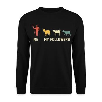 chèvre Moi et mes compagnons chèvres cadeau pour l’amoureuse des chèvres - Sweat-shirt Unisexe - noir - Devant - Alina (178cm) & Michal (187cm)