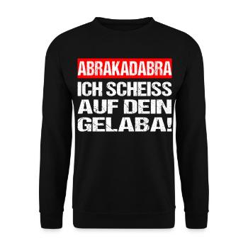 Abracadabra Je me fiche de ta gelaba - Sweat-shirt Unisexe - noir - Devant - Alina (178cm) & Michal (187cm)