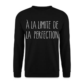 On the edge of perfection Sarcastic humor - Unisex Sweatshirt - black - Front - Alina (178cm) & Michal (187cm)