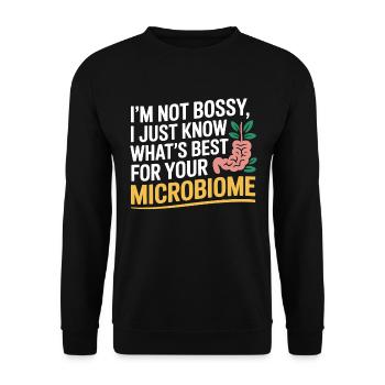 Diététicienne professionnelle experte en microbiome - Sweat-shirt Unisexe - noir - Devant - Alina (178cm) & Michal (187cm)
