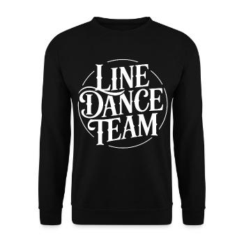 Line Dance Team Logo Emblem - Unisex Sweatshirt - black - Front - Alina (178cm) & Michal (187cm)