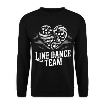 Heart Shape Line Dance Team Sheet Music - Unisex Sweatshirt - black - Front - Alina (178cm) & Michal (187cm)