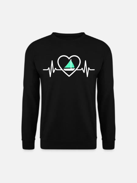 Cœur Voile – Passion Bateau - Unisex Sweatshirt - black